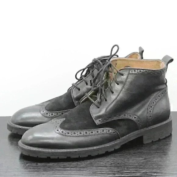 Florsheim Limited  Men's Black Leather Wingtip Boo - Picture 1 of 12